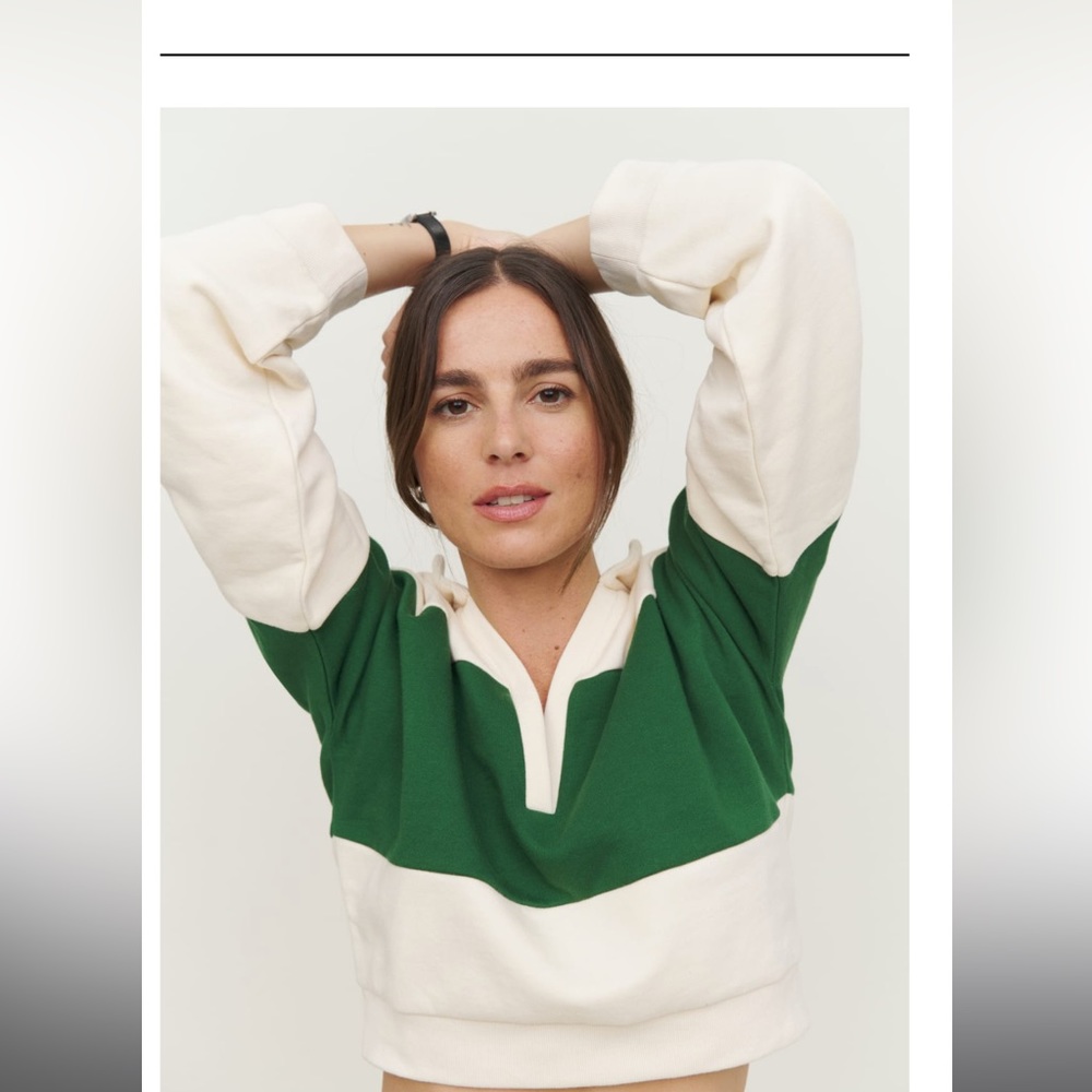 Reformation Mirielle Henley Sweatshirt